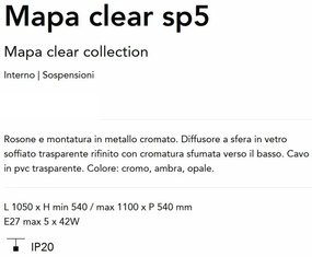 Lustra suspendata design decorativ Mapa clear sp5