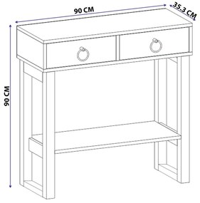 Măsuță consolă Lukada (alb) . 1094815