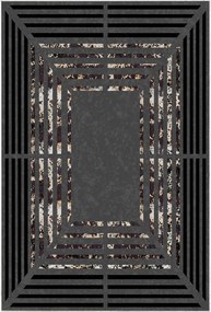 Covor M5131 - V2, 80x120 cm, forma dreptunghiulara, poliester, negru/g