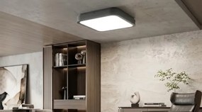 Brilagi-LED ZENNA Plafonieră LED pentru baie cu senzor, 18W/230V, 28,5x28,5 cm, IP44, antracit