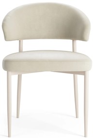 MAZZONI EXPORT IRIS Bej nisip (material Victoria A80)/cadru bej - SCAUN MODERN TAPIȚAT PENTRU SALON/SUFRAGERIE BOHO