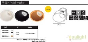 Spot incastrabil modern Wall washer auriu 02100603