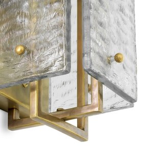 Aplica de perete LUX sticla, alama vintage Solara