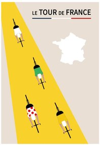 Ilustrație le Tour de France, Poster Paperago