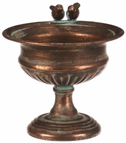 Pocal metalic pentru aranjamente florale sauadăpătoare Romance, 19 x 16 x 16 cm, culoare cupru