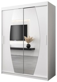 Dulap de haine 150 cm Eclipse (Alb mat + Alb mat). 1063399