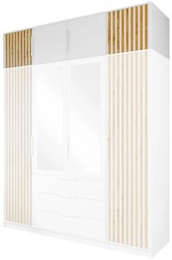 Suprastructură dulap Lenona Lux D4 (Alb + Stejar wotan) . 1104483