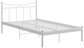 324799 vidaXL Cadru de pat, alb, 120x200 cm, metal