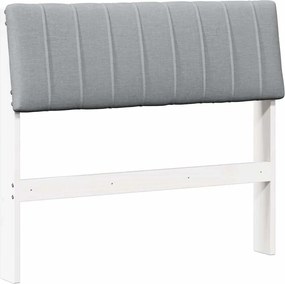 vidaXL Tăblie tapițată Gri deschis 90 cm Lemn de pin masiv