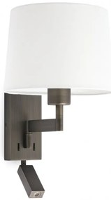 Aplica cu reader LED stil clasic design elegant ARTIS bronz/alb