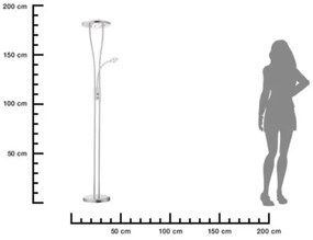 Lampadar LED dimabil HELIA LED/16,8W/230V + 2xLED/3,8W Leuchten Direkt 11778-55