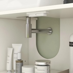 HOMCOM Mobilier sub Chiuvetă Mobilier de Baie cu Dulap cu Două Niveluri Rafturi Reglabile 90l x 30P x 63H cm crem | Aosom Romania