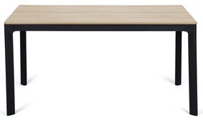 Set mobilier de grădină pentru 4 persoane cu scaune negre Joanna și masă Thor, 147 x 90 cm