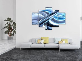 Tabloul cu abstracție albastră (150x105 cm)