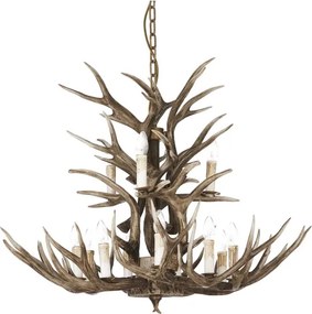 Ideal Lux - Candelabru CHALET 12xE14/40W/230V pe lanț, design coarne