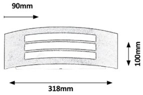 Rabalux 8511 - Aplica de perete exterior ROMA 1xE27/14W/230V IP44