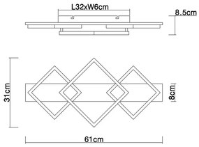 Plafonieră BEATRIX LED/24W/230V Globo 67294D2
