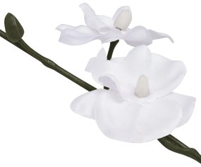 Planta artificiala orhidee cu ghiveci, 30 cm, alb 1, Alb, 30 cm