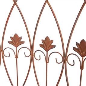 Foisor de gradina cu banca, maro, din metal, aspect vintage