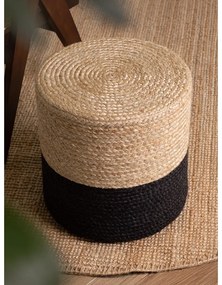 Taburet negru/în culoare naturală Juta Gold Black – Hanse Home