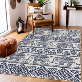 Covor albastru lavabil 120x180 cm Elephant – Mila Home