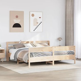 vidaXL Cadru de pat fără saltea, 180x200 cm, lemn masiv pin