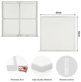 Brilagi FRAME SMART - corp de iluminat LED reglabil pentru baie LED/50W/230V 60x60 IP44 + telecomandă