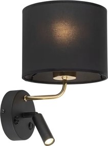 LED lampă flexibilă RICHI 1xE27/15W + LED 3W, 230V, negru