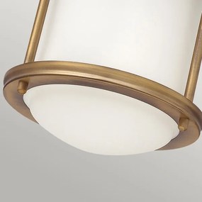 Quintiesse QN-HADRIAN-MINI-F-BR-OPAL – Corp de iluminat exterior HADRIAN, montaj aparent, difuzor opal, finisaj bronz, 1x E27/60W/230V, IP44