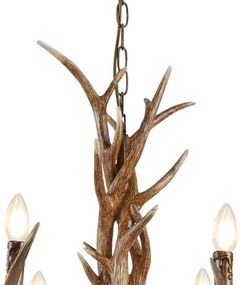 Searchlight 6416-6BR - Lustr STAG 6xE14/7W/230V pe ramă de tip coarne