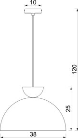 Lustră suspendată pe cablu NEVIS, 1xE27/15W/230V, diametru 38 cm, crem