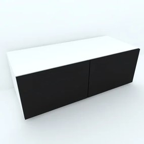 Armonia Comoda alba cu 2 usi cu sistem &quot;PUSH TO OPEN&quot; fronturi PAL Negru