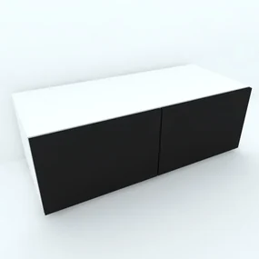 Armonia Comoda alba cu 2 usi cu sistem &quot;PUSH TO OPEN&quot; fronturi PAL Negru