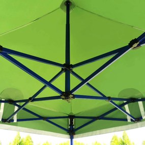 Foișor de grădină 3×6 m – pliabil cu 3 pereți | BRIMO® - cu 3 pereți - Portocaliu