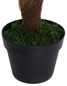 Outsunny Planta Artificiala Palmier Cycas Inaltime 123cm, Planta Artificiala cu Ghiveci Inclus, Decoratiune pentru Casa si Gradina