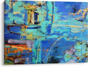 Tablou - pictură abstractă în ulei (70x50 cm)