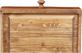 Masa fixa, L120 80 H80 cm, cu sertar, lemn masiv nuc antic