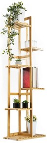 Suport pentru plante G21 cu 6 niveluri, din bambus