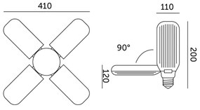 Bec LED pentru creșterea plantelor PLANTY E27/40W/230V 1200K