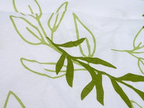 Lenjerie de pat din bumbac WILLOW LEAVES alb Dimensiune lenjerie de pat: 70 x 90 cm | 140 x 200 cm