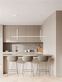 Lustra LED suspendata stil minimalist LOOMA alba