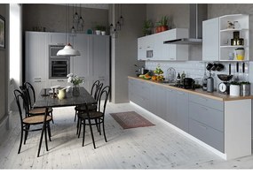 Dulap încorporat Janne Typ 81 (gri închis + alb). 1021238