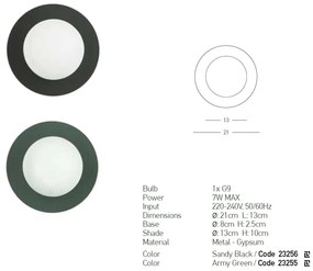 Aplica de perete design modern decorativ GYPSUM verde