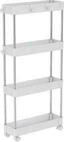 Etajera ALIOL TIP 2, alb, metal/plastic, 40x13x85 cm