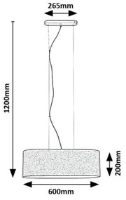 Lustră pe cablu Rabalux 72251 NARMIN 3xE27/40W/230V