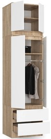 Dulap de haine Sahil (stejar sonoma + alb). 1070956