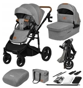 Lionelo MARI TOUR - Cărucior combinat 2 în 1 Grey Stone