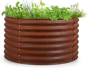 Rust Grow, pat pentru plante ridicat, pat pentru plante de grădină, tablă de oțel zincat, finisaj ruginit