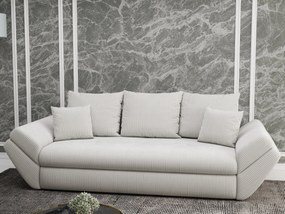 Canapea extensibilă dumonde cu ladă de depozitare si sezut confortabil din spuma high-density, Loana Zoom Cream 250x100 cm