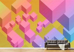 Tapet Premium Canvas - Cuburi colorate abstract